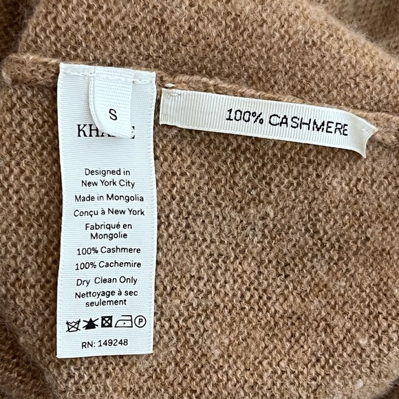 KHAITE Amelia Camel 100% Cashmere Sz S Cardigan - Picture 15 of 15